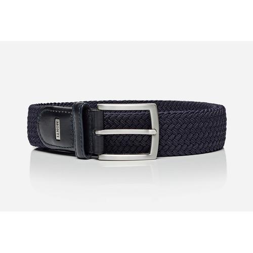 Flechtgürtel MONTI Gr. 105, blau (marineblau) Damen Gürtel 3,5 cm breit, Elastischer Flechtgürtel, Casual-Business-Sportiv