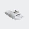 Badesandale ADIDAS ORIGINALS "LITE ADILETTE", Gr. 38, weiß (cloud weiß, cloud weiß, matte silber), Synthetik, sportlich, Schuhe