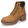 Schnürstiefelette DOCKERS BY GERLI, Damen, Gr. 40, braun (golden, tan), Nubuklederimitat, klassisch, Schuhe, Winterstiefel, Hiking Boots, Schnürstiefel mit Warmfutter