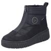 Winterboots RIEKER, Damen, Gr. 43, schwarz, Textil, Nubuklederimitat, unifarben, casual, Schuhe, Outdoorboots, Snowboots mit Reißverschluss am Rist