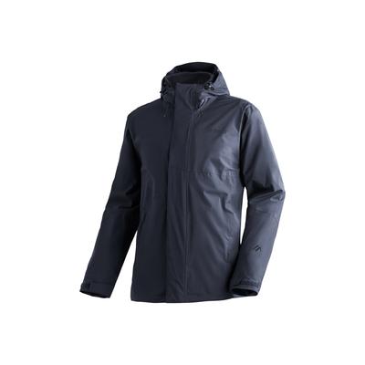 Funktionsjacke MAIER SPORTS "Metor 3in1 M", Herren, Gr. 29, blau (dunkelblau), 100% Polyester (recycelt), Langarm, Jacken, Herren 3-in-1 Jacke, Regenjacke wind/wasserdicht, Taschen und Kapuze Image
