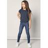 Jeansjeggings NAME IT ""LEGGINGS FEM WOV"" Gr. 122, N-Gr, blau (dark-blue-denim) Mädchen Jeans