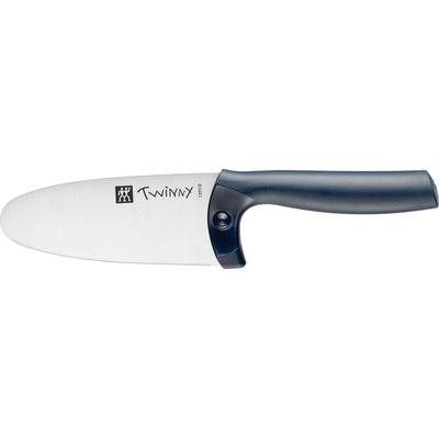 Kinderkochmesser ZWILLING "Twinny", blau, Gesamtlänge 20,6cm Klingenlänge 10,5cm, Edelstahl, Kochmesser, abgerundete Klinge, Fingerschutz, für Kinder ab 3 Jahren