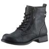Winterboots MUSTANG SHOES, Kinder, Gr. 40, blau (navy used), Lederimitat, used, casual, Schuhe, Schnürboots, Stiefelette, Blockabsatz, mit Reißverschluss
