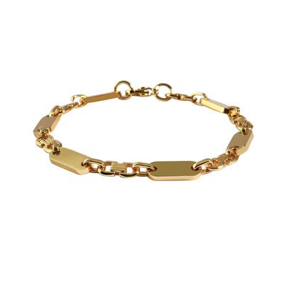 Edelstahlarmband ADELIA´S "Damen Armband aus Edelstahl 19 cm", gold, Armbänder, Damen, 19, Edelstahl