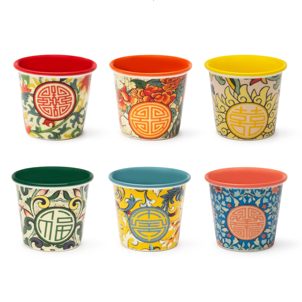 Excelsa Set 6 Espressotassen La Via Della Seta Porzellan 9 Cl Bunt Image