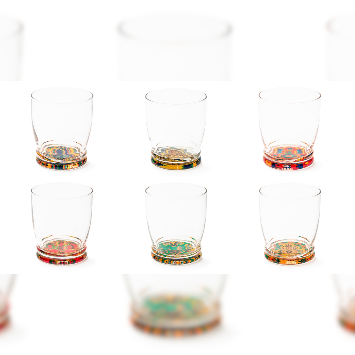 Excelsa 6er-Set Gläser Trinacria aus Glas 9,5x8 cm mehrfarbig Image
