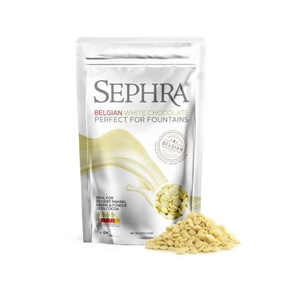 Sephra 20003 Belgian White Couverture Fondue Chocolate, Fountain Ready, 2 lb Bag