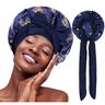 bonnet avec bandeau à nouer bonnet en satin bonnet en soie pour femmes endormies bonnets pour femmes noires bonnet en soie pour dormir bonnet pour cheveux bouclés tresses bonnet de nuit