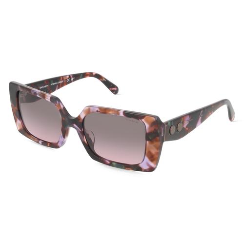 Coach HC8409U Damen-Sonnenbrille Vollrand Eckig Acetat-Gestell, lila