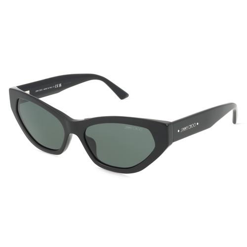 Jimmy Choo JC5022B Damen-Sonnenbrille Vollrand Cateye Acetat-Gestell, schwarz