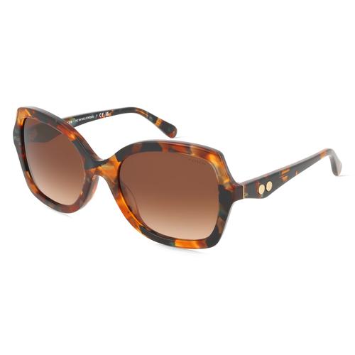 Coach HC8410U Damen-Sonnenbrille Vollrand Butterfly Acetat-Gestell, braun