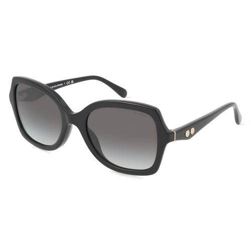 Coach HC8410U Damen-Sonnenbrille Vollrand Butterfly Acetat-Gestell, schwarz