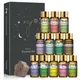 PHATOIL 12pcs Gift Box Pure Essential Oils for Humidifiers Diffuser Massage Spa Lavender Lemongrass Rose Lemon Geranium Tea tree