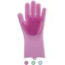 Gants ménagères à époque ménagère avec du bouillon de bouillon de silicone doux