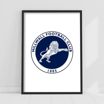 Millwall Wappen Druck - gerahmt A3 Image