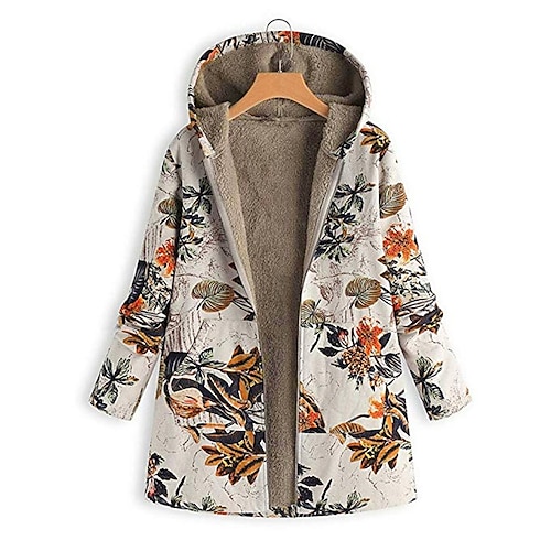 Per donna Giacca invernale Giacca in pile Giacca in sherpa Cappotto teddy Giornaliero Per uscire Autunno Inverno Standard Cappotto A V Morbido Tenere al caldo Retrò Informale Giacca Manica lunga