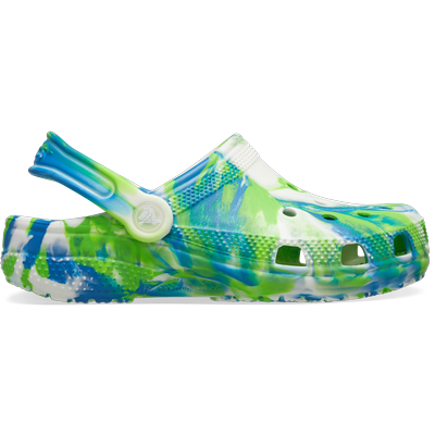 Crocs Prep Blue / Multi Kids' Classic Glow-In-The-Dark Marbled Clog Shoes