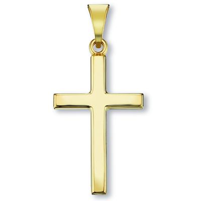 Ketten-Anhänger ONE ELEMENT "Kreuz Anhänger aus 333 Gelbgold", gold, Schmuckanhänger, Damen, Gelbgold 333, Damen Gold Sc