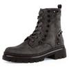 Schnürboots GABOR "Florenz", Damen, Gr. 38, grau, Nubukleder, unifarben, modisch, Schuhe, Blockabsatz, Schnürstiefelette, Komfortschuh in Weite G (= weit)