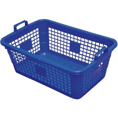 Wäschekorb LOCKWEILER, blau, B:43cm H:25cm T:62cm, Kunststoff, Wäschesammler, Kunststoff, 45 Liter, eckig Image
