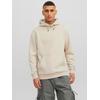 Kapuzensweatshirt JACK & JONES "JJEBRADLEY SWEAT HOOD NOOS", Herren, Gr. M, gelb (moonbeam), angeraute Sweatware, Obermaterial: 61% Polyester, 39% Baumwolle, unifarben, modisch, loose fit taillenbedeckt, ohne Ausschnitt, Langarm Rippbündchen,...