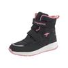 Winterstiefel KANGAROOS "KP-Nala V Roostex", Damen, Gr. 30, schwarz (schwarz, rosa), Synthetik, Textil, sportlich, Schuhe, Snowboots, Winterboots, Winterschuhe, wasserdicht mit Klettverschluss