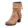 Cowboy Stiefelette RIEKER, Damen, Gr. 37, braun (hellbraun), Lederimitat, used, elegant, Schuhe, Westernstiefelette, Stiefelette mit Slouchy-Schaft