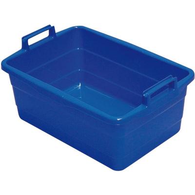 Wäschewanne LOCKWEILER, blau, B:43cm H:25cm T:62cm, Kunststoff, Wäschesammler, Kunststoff, 45 Liter, mit hochstehenden Griffen Image