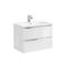 Mobile bagno con lavabo effetto legno bianco 80cm