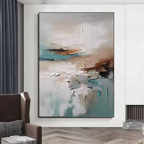 Hang-Ölgemälde Handgemalte Vertikal Abstrakt Modern Ohne Innenrahmen (ohne Rahmen) Image