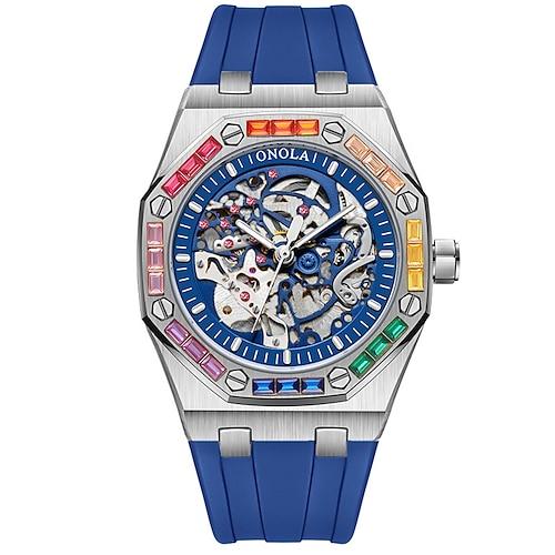Onola Uhr Top-Marke Luxus Sport Herren Armbanduhr wasserdicht automatische mechanische Uhren