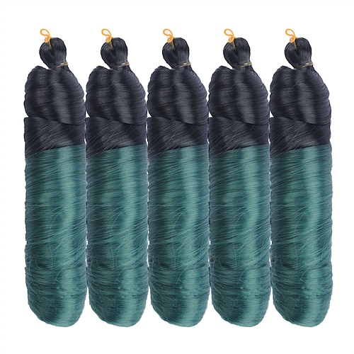 Ingwer-Flechthaar mit französischer Locke, 61 cm, weich, vorgestreckt, locker gewellt, federnd, 100 g/Packung, Yaki-Häkelhaar für schwarze Frauen, Haarverlängerungen für Zöpfe Image