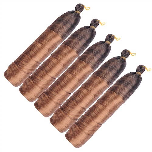 Ingwer-Flechthaar mit französischer Locke, 61 cm, weich, vorgestreckt, locker gewellt, federnd, 100 g/Packung, Yaki-Häkelhaar für schwarze Frauen, Haarverlängerungen für Zöpfe Image