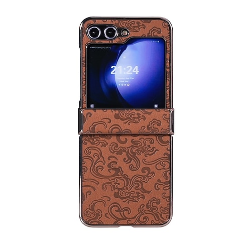 Handy Hülle Handyhüllen Für Samsung Galaxy Z Flip 7 Z Flip 6 Z Flip 5 Z Flip 4 Z Flip 3 Rückseite Stoßfest Retro PC PU-Leder Image