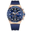 MINI FOCUS Herren Quarz Uhr Fashion Freizeit Armbanduhr Leuchtender Kalender Wasserdicht Dekoration Silikon Gel Uhr
