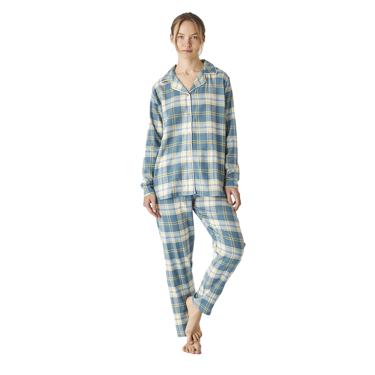 JJB3 Damen-Langarm-Shirt-Pyjama