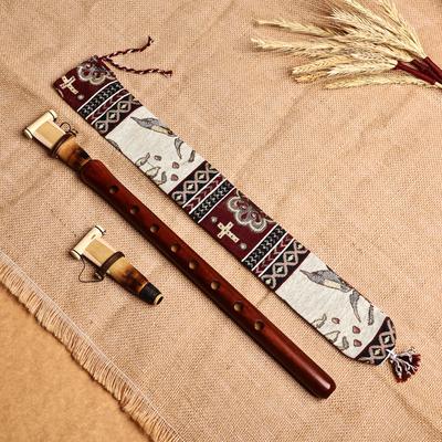 Sweet Evening Melodies,'Brown Wood Duduk Musical Instrument with Textile Case'