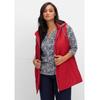 Steppweste SHEEGO "Große Größen", Damen, Gr. 50, rot, Obermaterial: 100% Polyester;Futter: 100% Polyester;Wattierung: 100% Polyester, unifarben, casual, figurbetont lang, Westen, mit gestreiftem Innenfutter