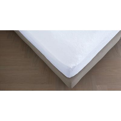 Matratzenschutzbezug KAYORI "Saiko", weiß, B:130cm H:7cm L:220cm, Bezug: 80% Baumwolle, 20% Polyester, Matratzenzubehör Image