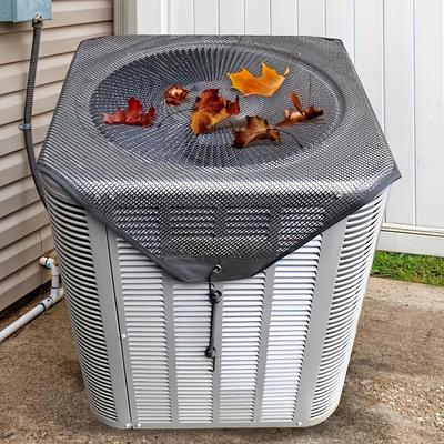 TEMU 1 Outdoor Air Conditioner Cover Protection Cover Air Conditioner Rainproof Outdoor Dust Cover Cover, Waterproof Fabric, Design, Dust And Cold Air, Pvc Mesh Breathable