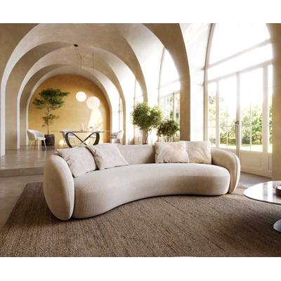 DELIFE 3-Sitzer Larna 260x120 cm Cord Beige, 3 Sitzer Image