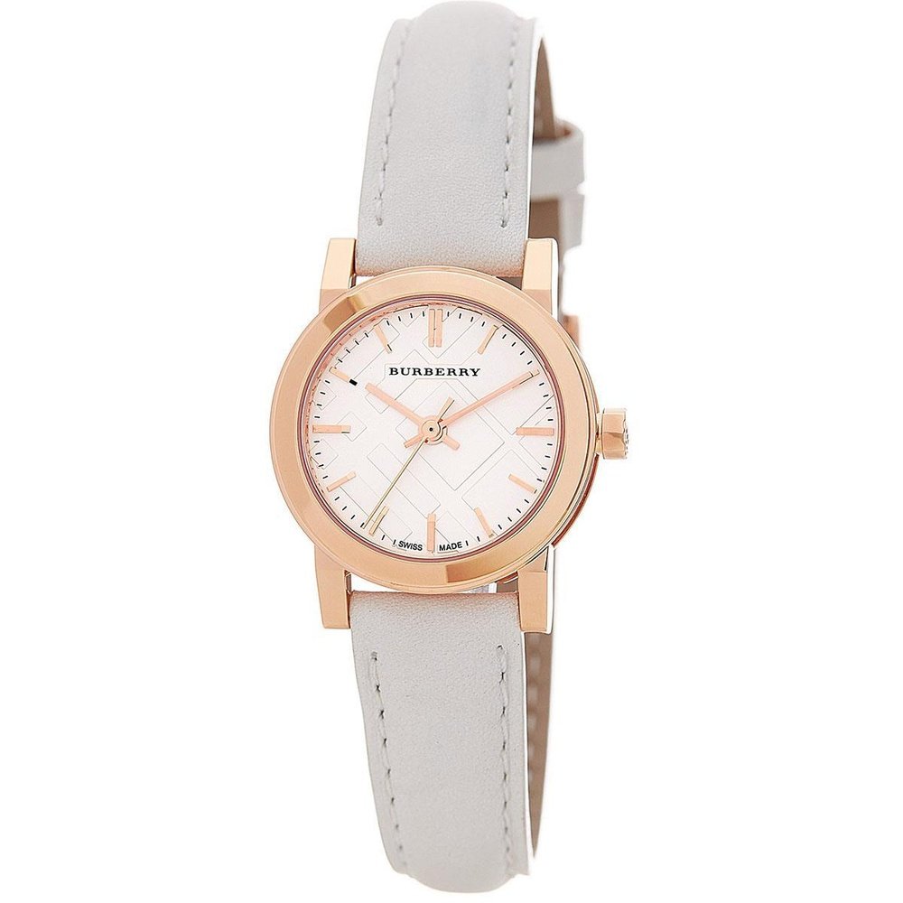 Burberry BU9209 Rose Gold Tone White Leather Damenuhr