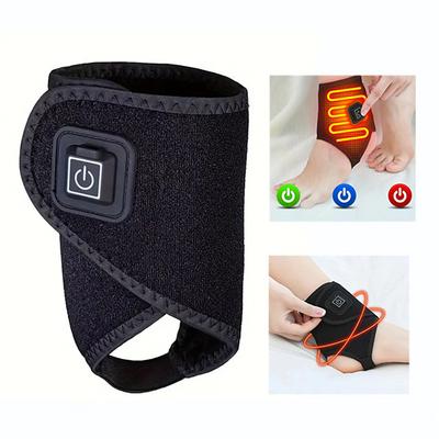 Electric Heated Ankle Wrap Therapy Heat USB Ankle Warmer Foot Ankle Brace with 3 Temperature Settings Pain Relief