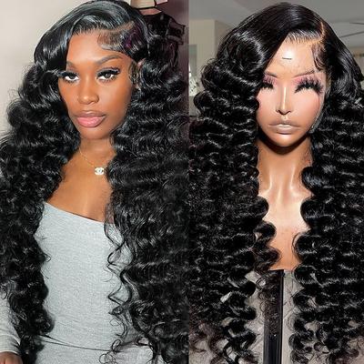 13x6 Loose Deep Wave Lace Front Wigs Human Hair 150% Density For Black Women Pre Plucked with Baby Hair