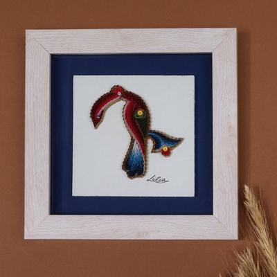 'Handcrafted Bird Alphabet-Themed Paper Letter D Wall Accent'