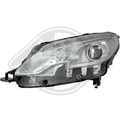 DIEDERICHS Hauptscheinwerfer links Halogen für PEUGEOT 9677810180 9815405780 1685353580 4227683