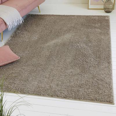 Hochflor-Teppich MY HOME "Nickolas, auch als Läufer erhältlich", beige, B:200cm H:30mm L:290cm, Polypropylen, Teppiche, Langflor, Shaggy, weicher Hochflor, uni farben, mit Glanz, Wohnzimmer Image