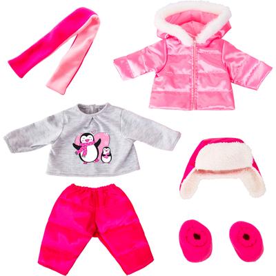 Puppenkleidung BAYER "Winterjacke 42-46 cm" pink (pink/grau) Kinder