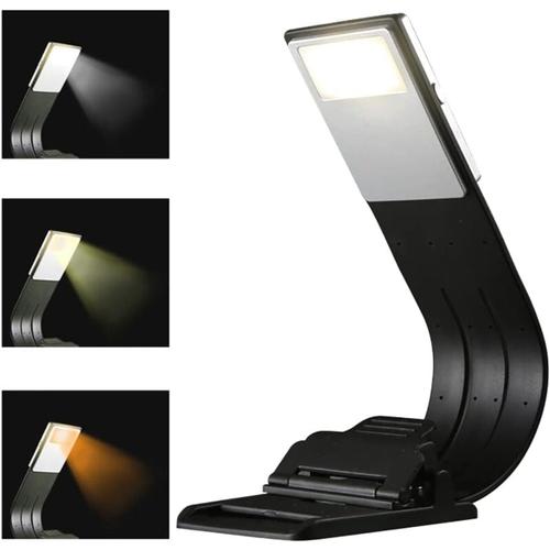 Leselampe, LED-Leselampe, 3-Farben-Leselampe, Buchlampe, Leselampe zum Lesen im Bett